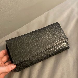 Grey Black Clutch Wallet Vintage